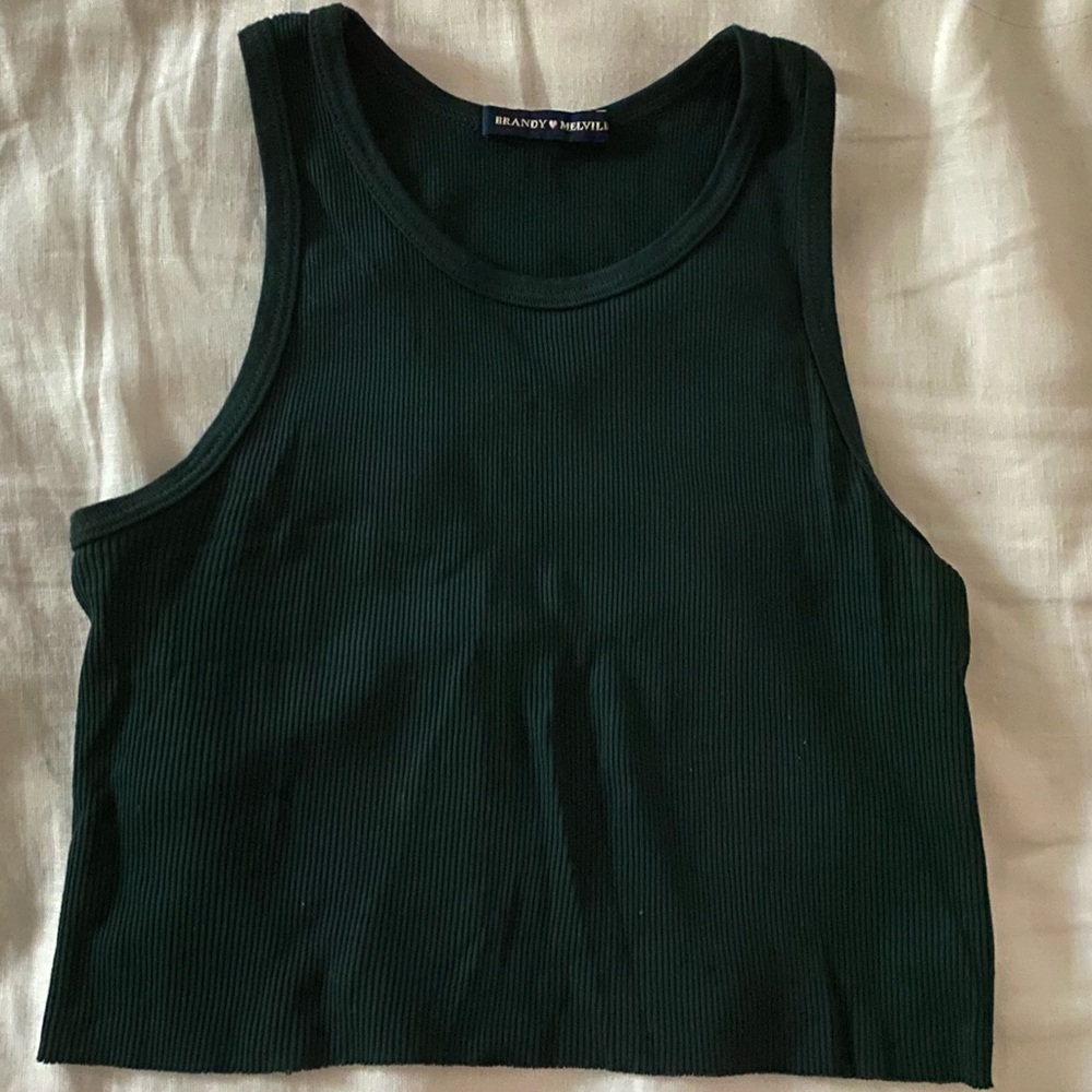 SOLD brandy melville forest green sheena tank